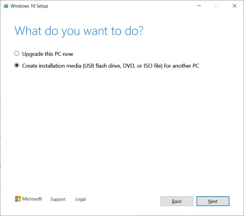 Create installation media