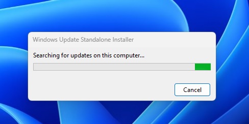 Searching for updates on this computer